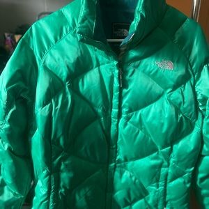 Large green puffy Northface Jacket